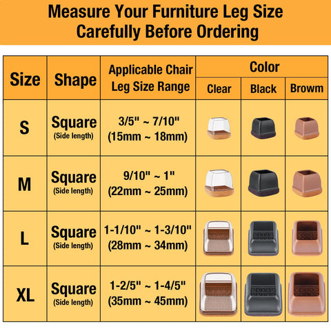 Jeaoouu silicone thick-wall protectors for durable, long-lasting floor protection