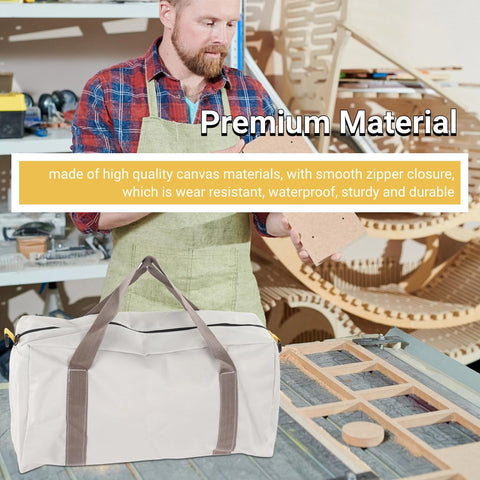 Jectse collapsible tool bag demonstrates easy storage when not in use