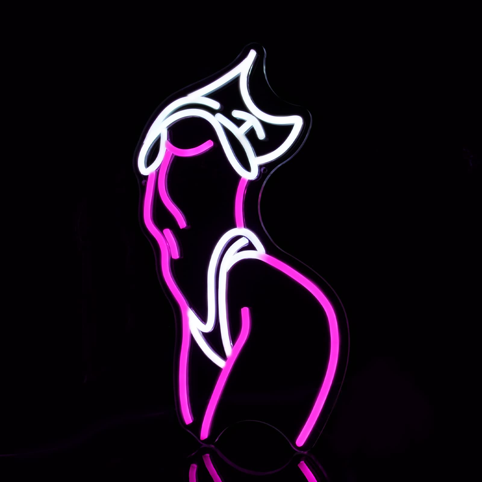 JEDAEMEN Lady Neon Sign acrylic backboard with mounting hardware for easy setup