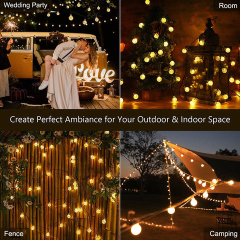 Jedavai 200 LED bulbs brighten patios with efficient solar operation and long-lasting performance.