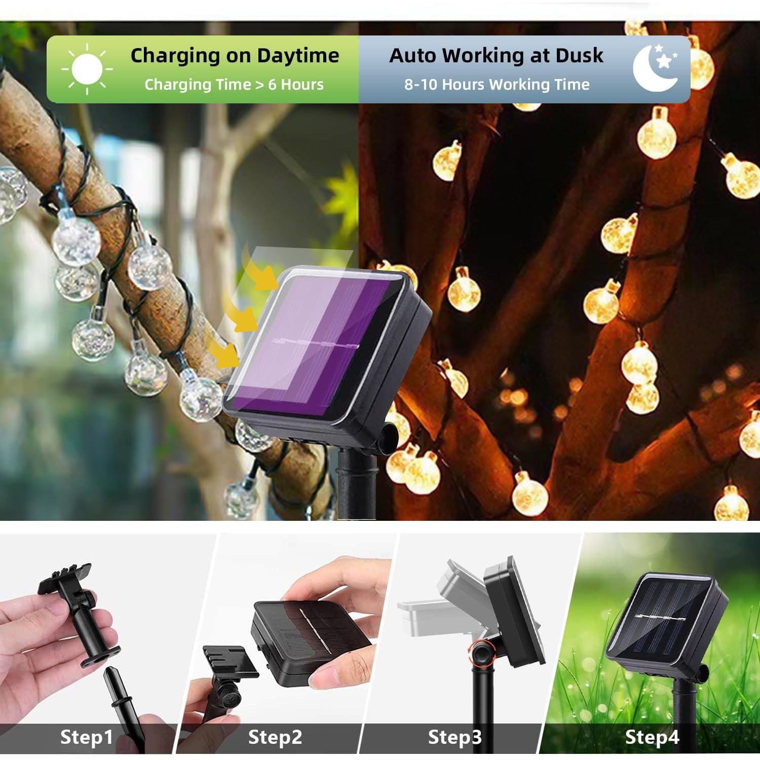 Jedavai memory-enabled string lights remember your last mode for effortless outdoor decoration.