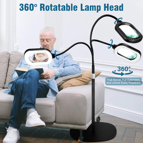 Jeedefi 22-inch gooseneck magnifier for flexible positioning during close work.