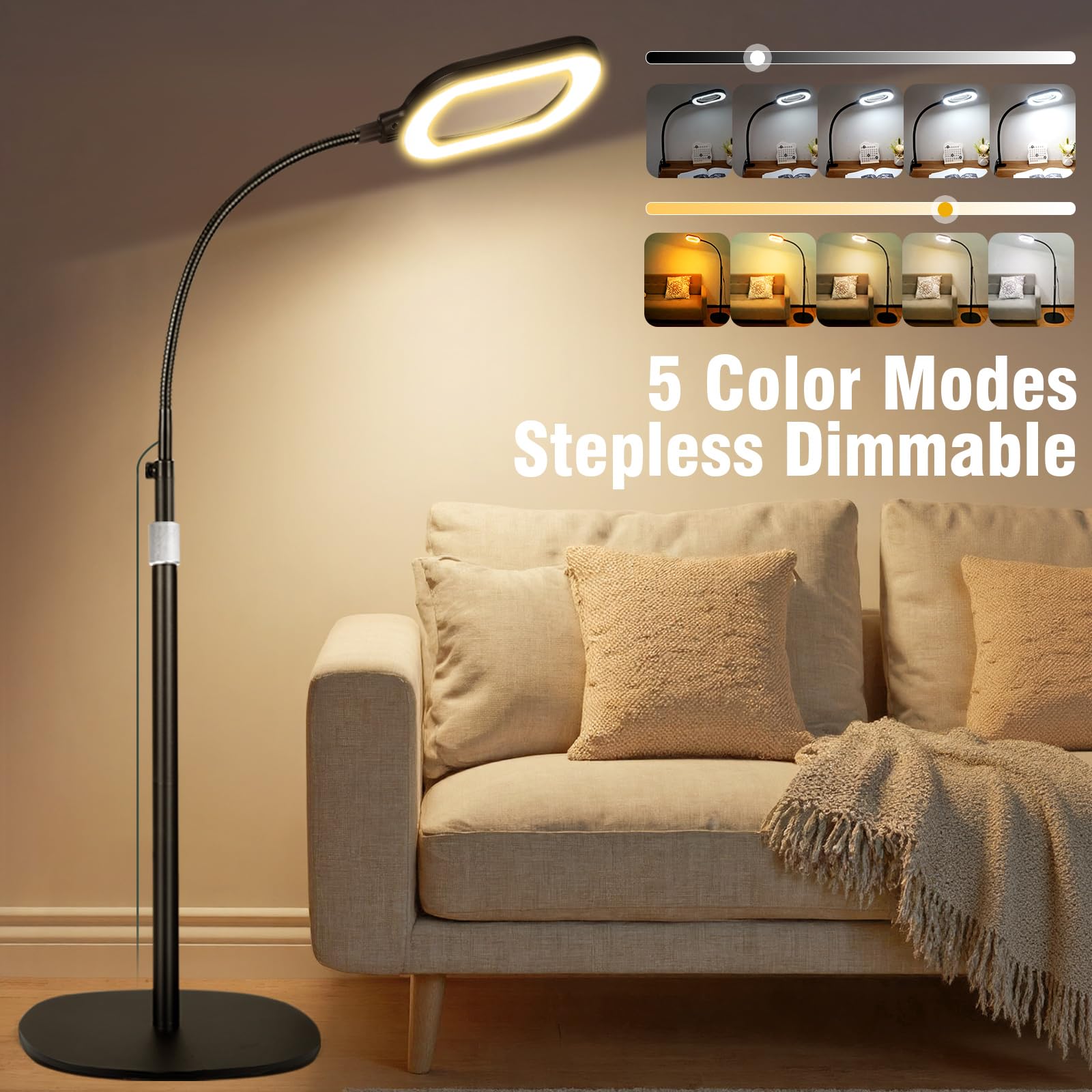 Jeedefi five-color LED dimmable light for tailored task lighting.