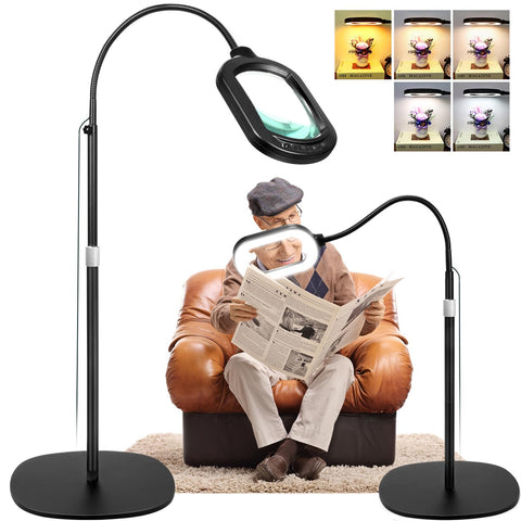 Jeedefi large magnifying glass with 10x rectangle lens for precise reading and crafting.
