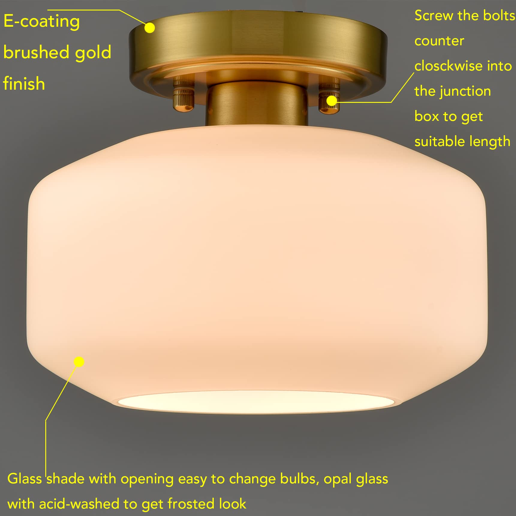 JEENKAE kitchen ceiling fixture brightens work and dining areas