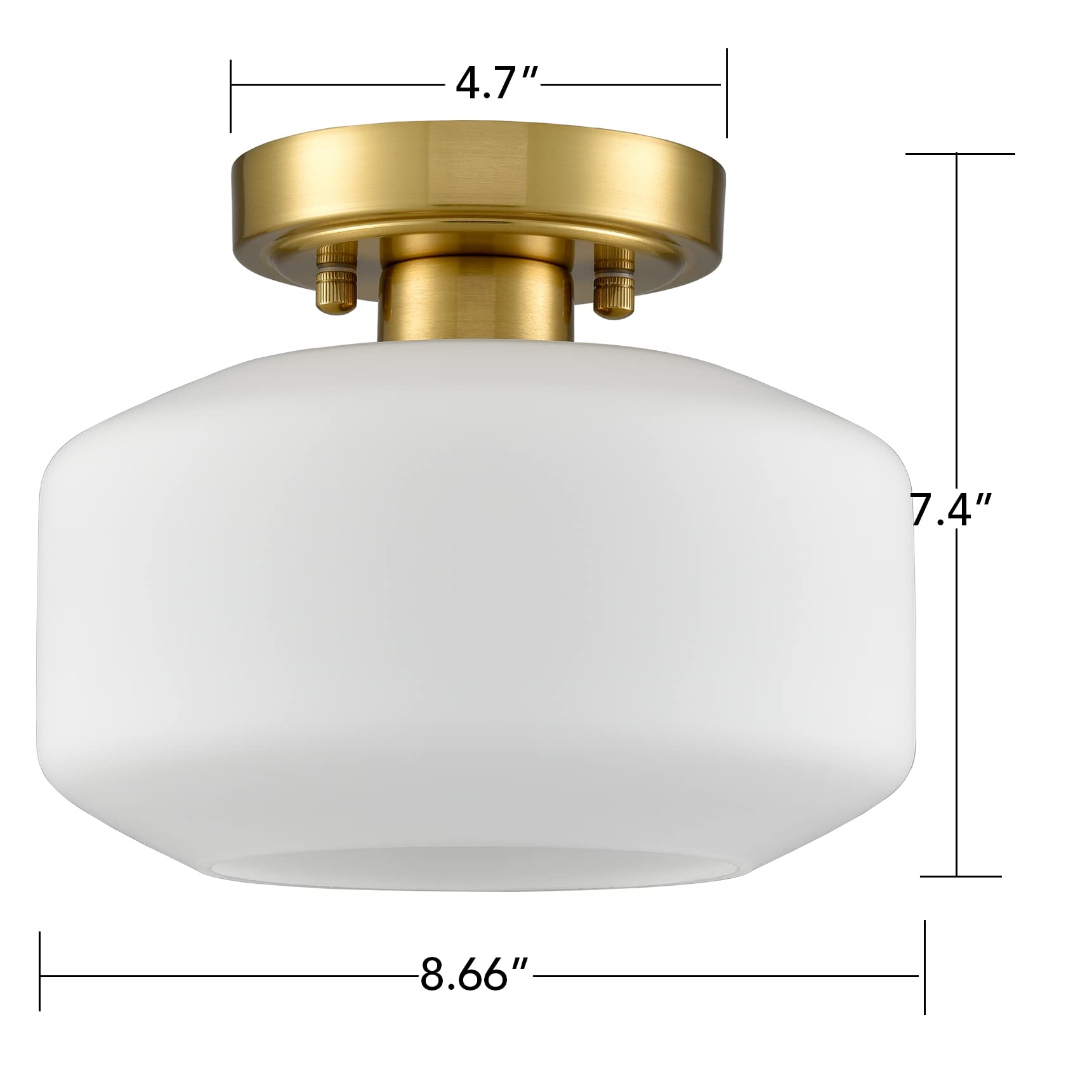 JEENKAE modern farmhouse ceiling light blends gold finish with timeless style