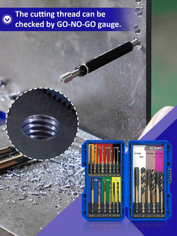 JEFE HEX taps range 6-32 to 1/2-13 for metal threading projects