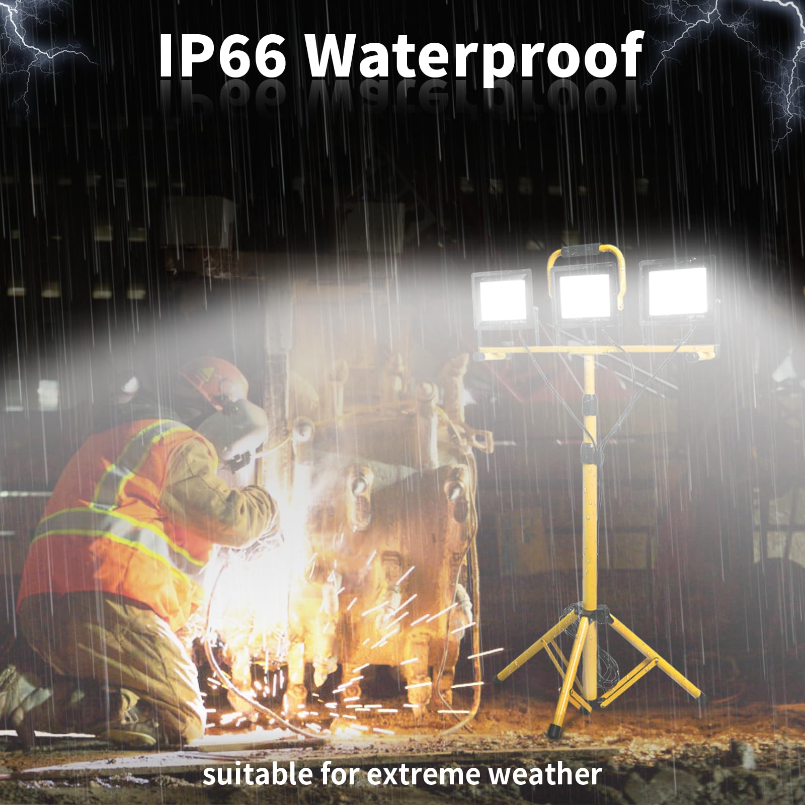 Jefedana IP66 waterproof design withstands rain and dust outdoors