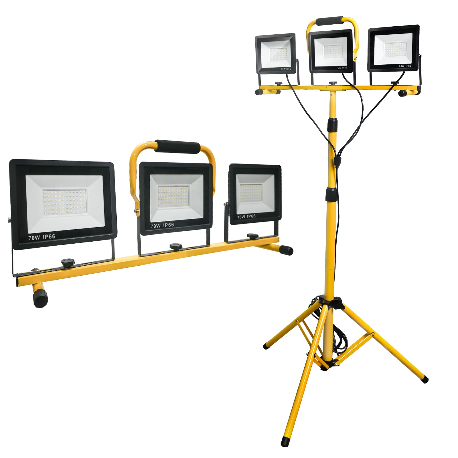 Jefedana LED light work stand with 21000lm brightness for clear job-site illumination