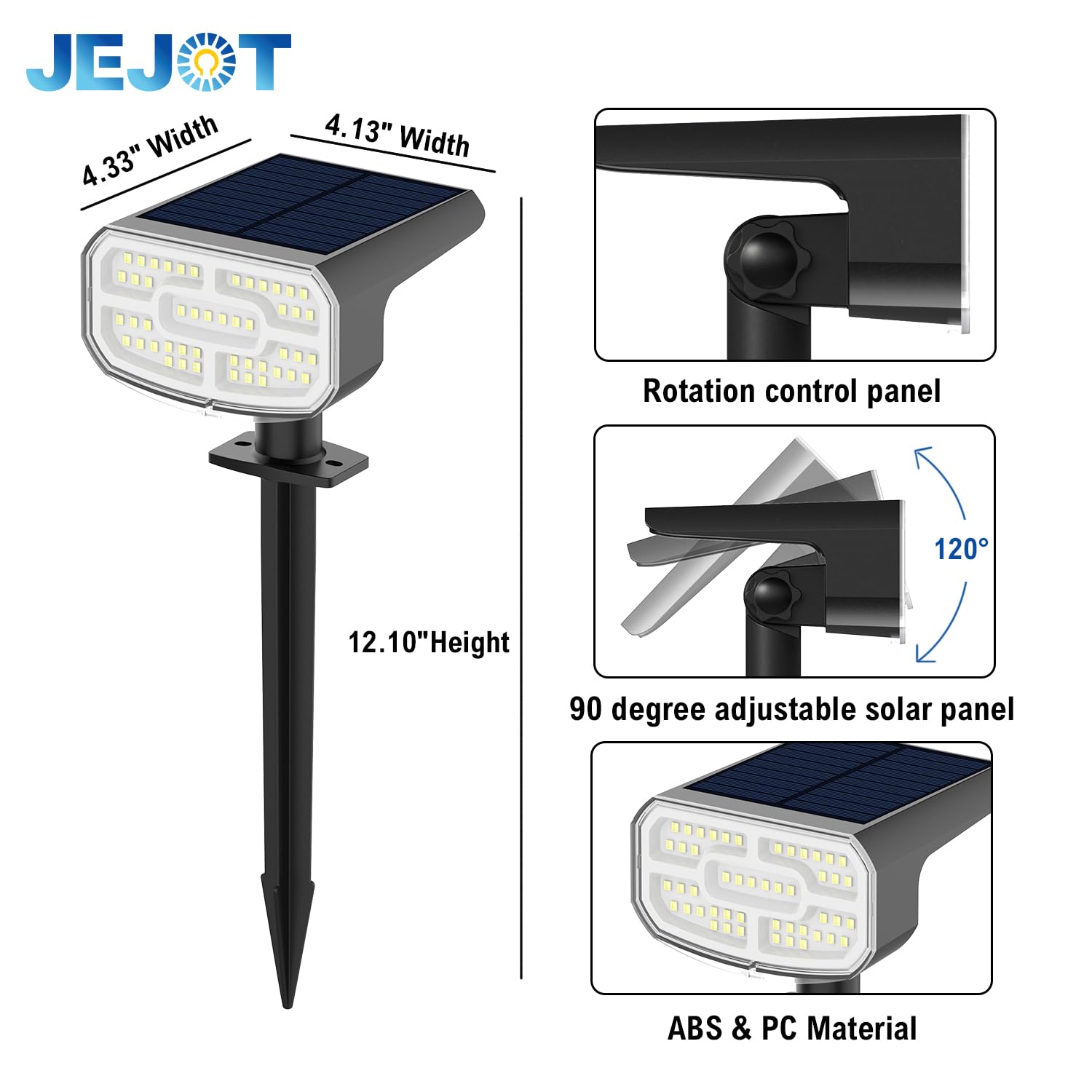 JEJOT auto on/off feature provides hands-free yard lighting.