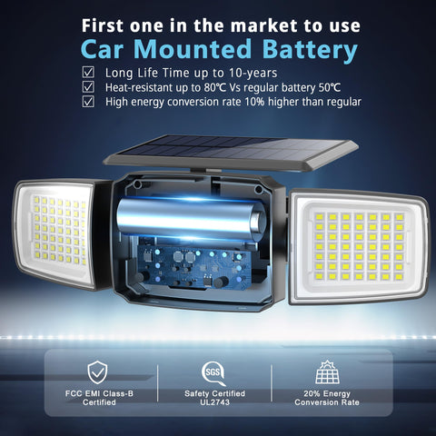 JEJOT IP65 outdoor light withstands heavy rain and snow for dependable illumination.