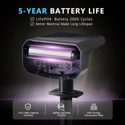 JEJOT IP65 waterproof spot light withstands rain for year round outdoor use.