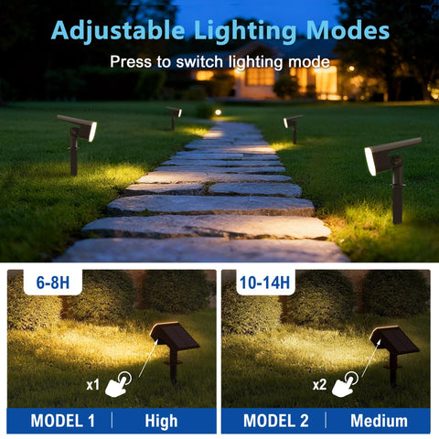 JEJOT 3000K LED solar light highlights warm pathways and entrances.