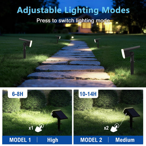 JEJOT solar lights with bright LED 6500K create a crisp, welcoming glow.