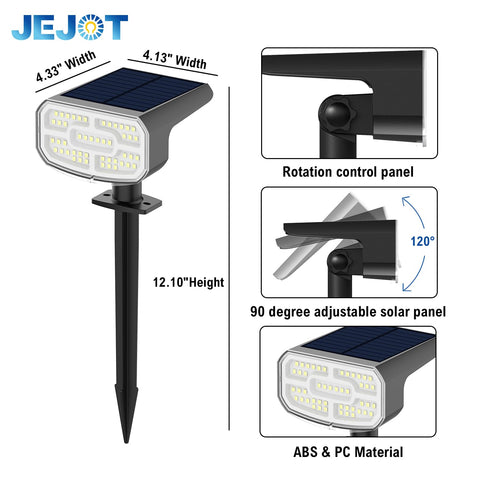 JEJOT solar lights durable ABS shell withstands outdoor conditions.
