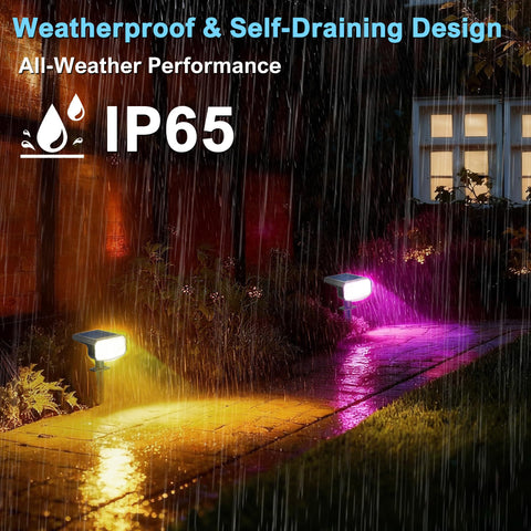 JEJOT solar panel delivers energy efficiency for longer illumination outdoors.