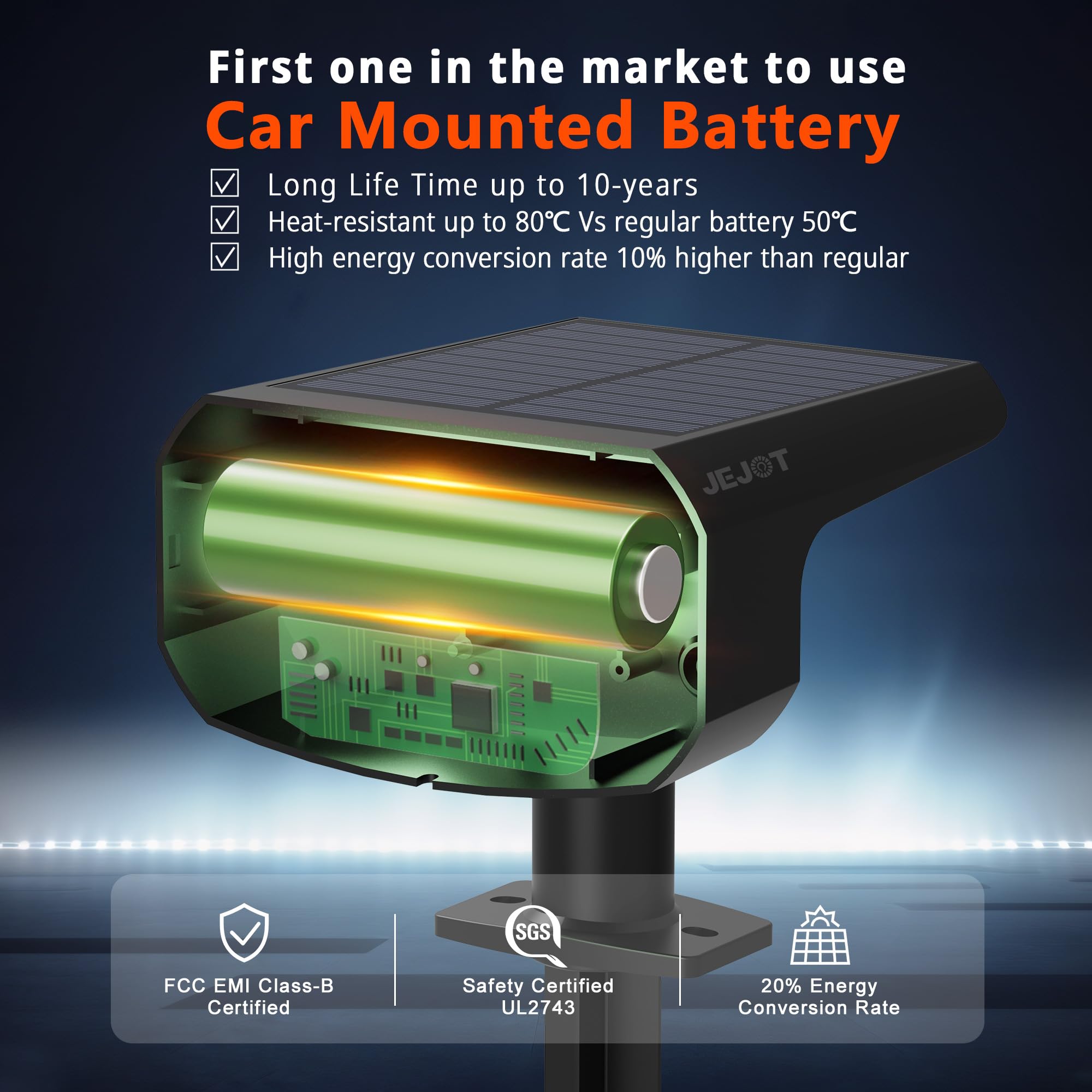 JEJOT durable ABS body delivers long-lasting, weather-ready performance