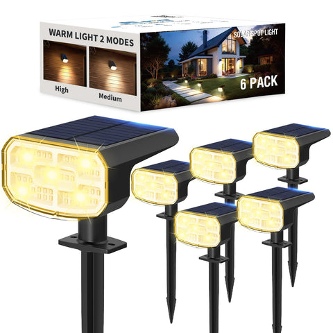 JEJOT outdoor solar spotlight with IP65 protection for all-weather use.