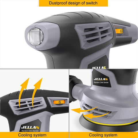 Jellas OS280 dust collection bag keeps workspace cleaner