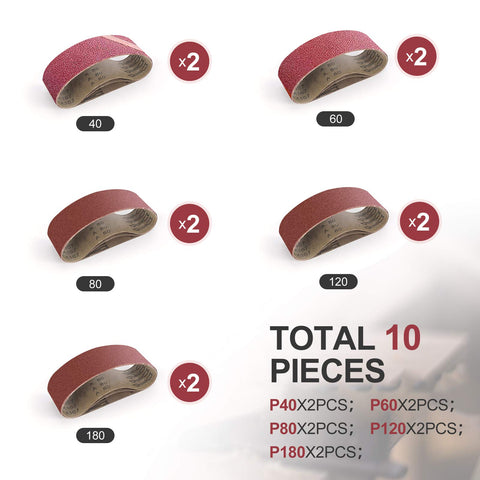 Jellas sanding belts gift kit offering diverse grits
