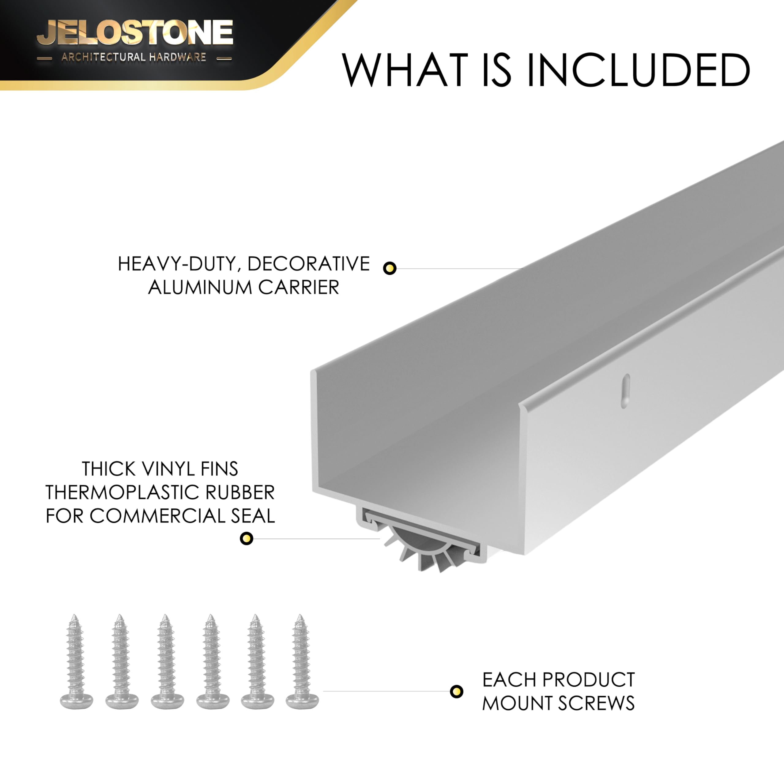 JELOSTONE door bottom shoe adjustable slots for easy alignment