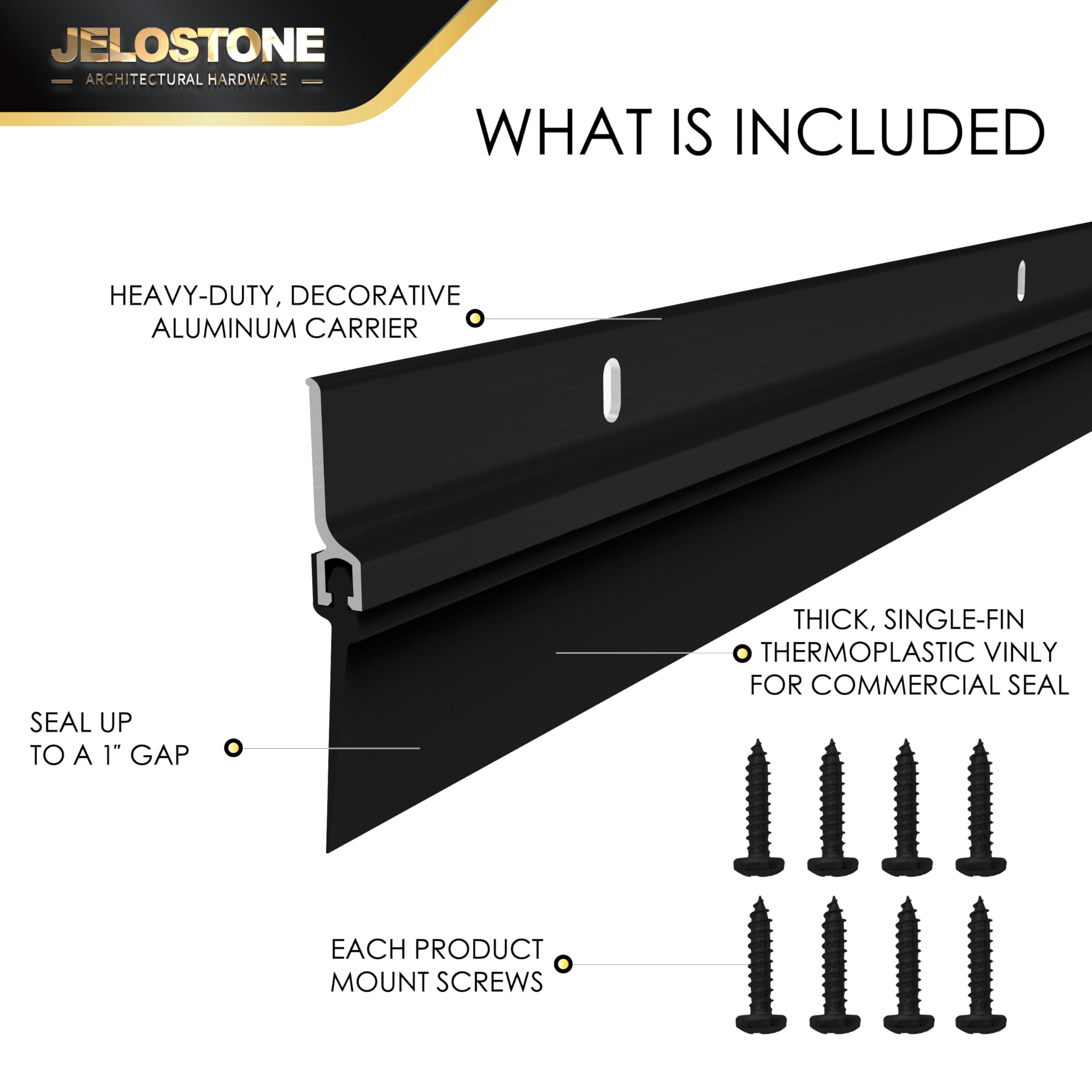 Durable aluminum carrier with matte black finish for heavy-use environments.
