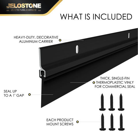 JELOSTONE adjustable door sweep with slotted holes enables quick alignment
