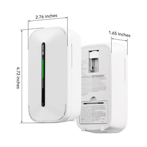 Jemay plug-in CO detector test mode button enables simple, quick safety checks.