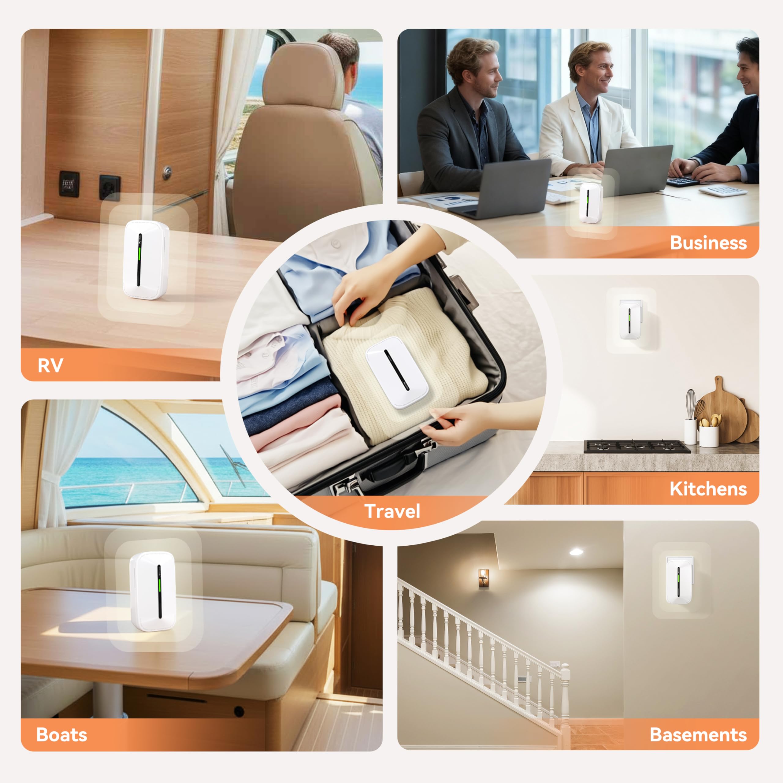 Jemay plug-in CO detector in kitchen setting protects high-risk zones for alert readiness.