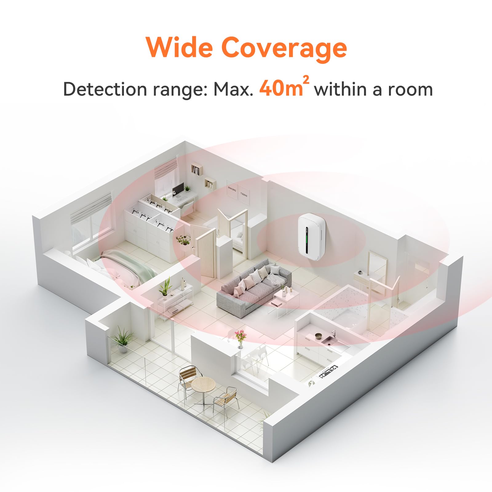 Jemay plug-in CO detector in basement or garage provides rapid alerts near furnaces.