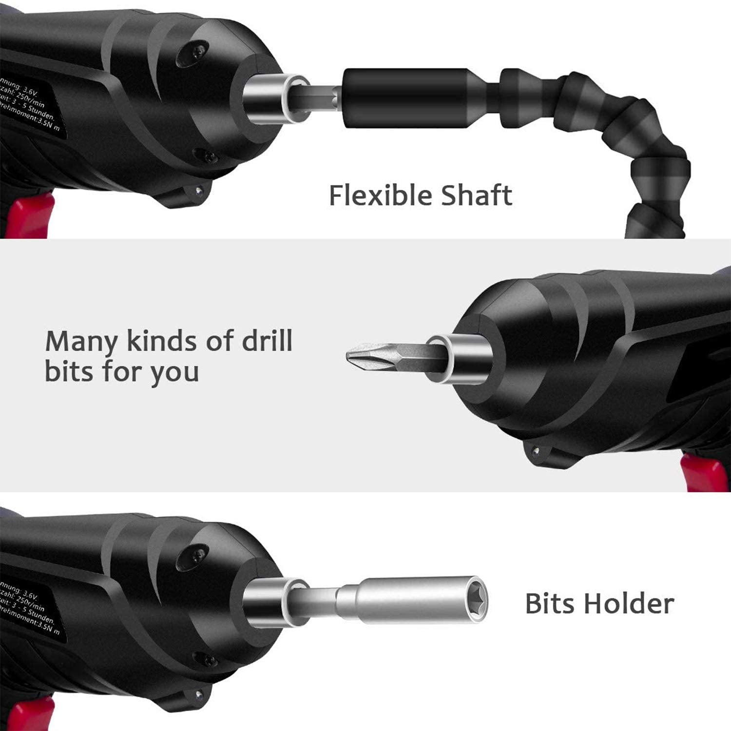 JENABOM screwdriver in overhead use scenario for ceiling tasks.