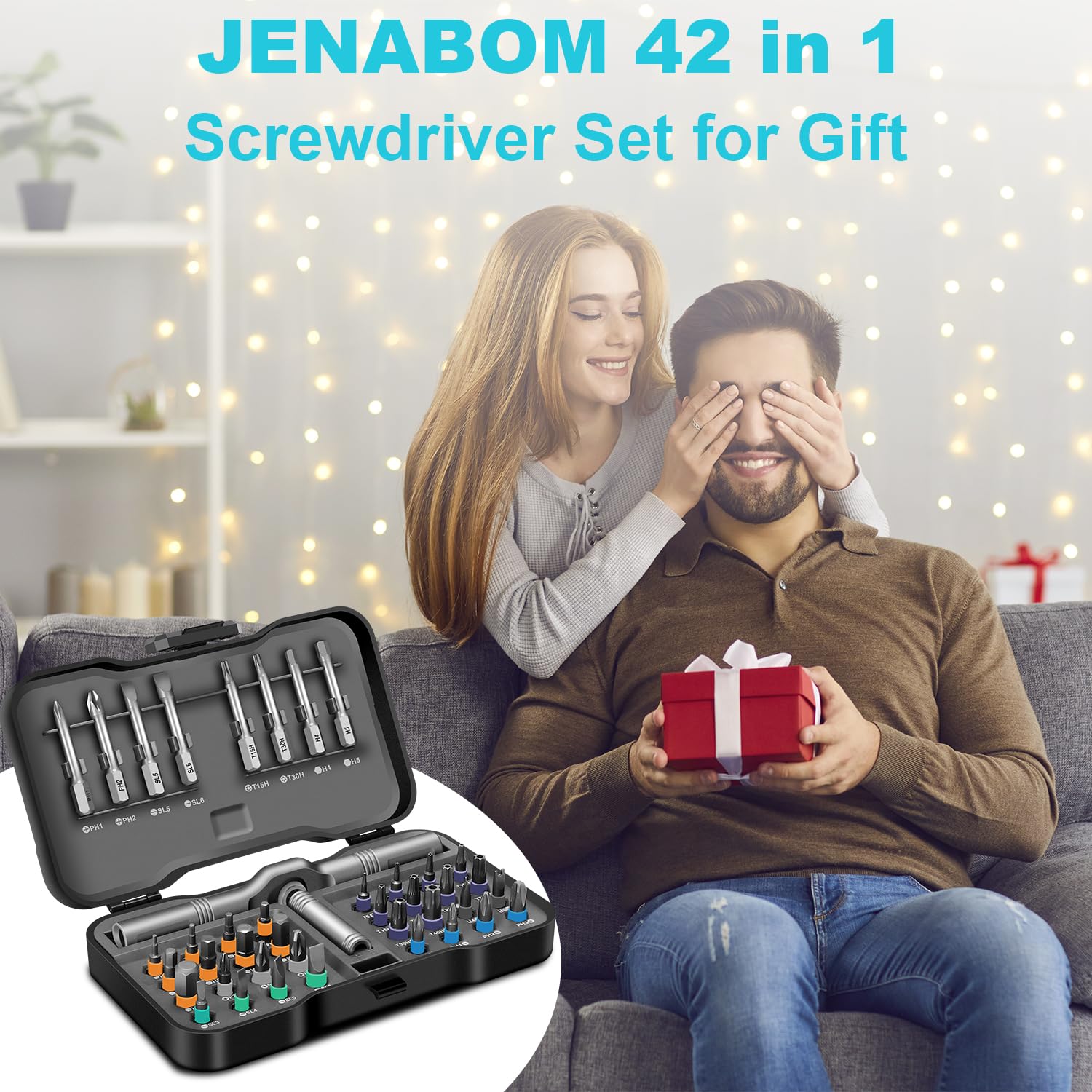 JENABOM ergonomic aluminum handle is lightweight, durable, and comfortable.