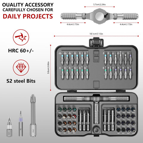 JENABOM magnetic bit slot emphasizes secure storage and quick bit changes