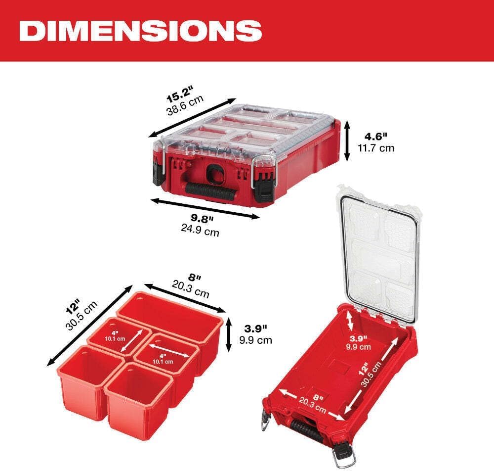 Jenahuip Packout Compact Organizer interior with five removable bins.