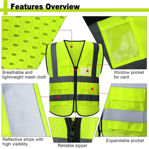 JenPen pockets close-up highlighting multiple secure pockets for badges and tools.