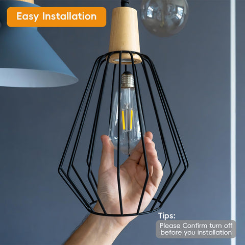 Jensense Edison bulbs offer flicker-free light for reading and relaxing evenings.