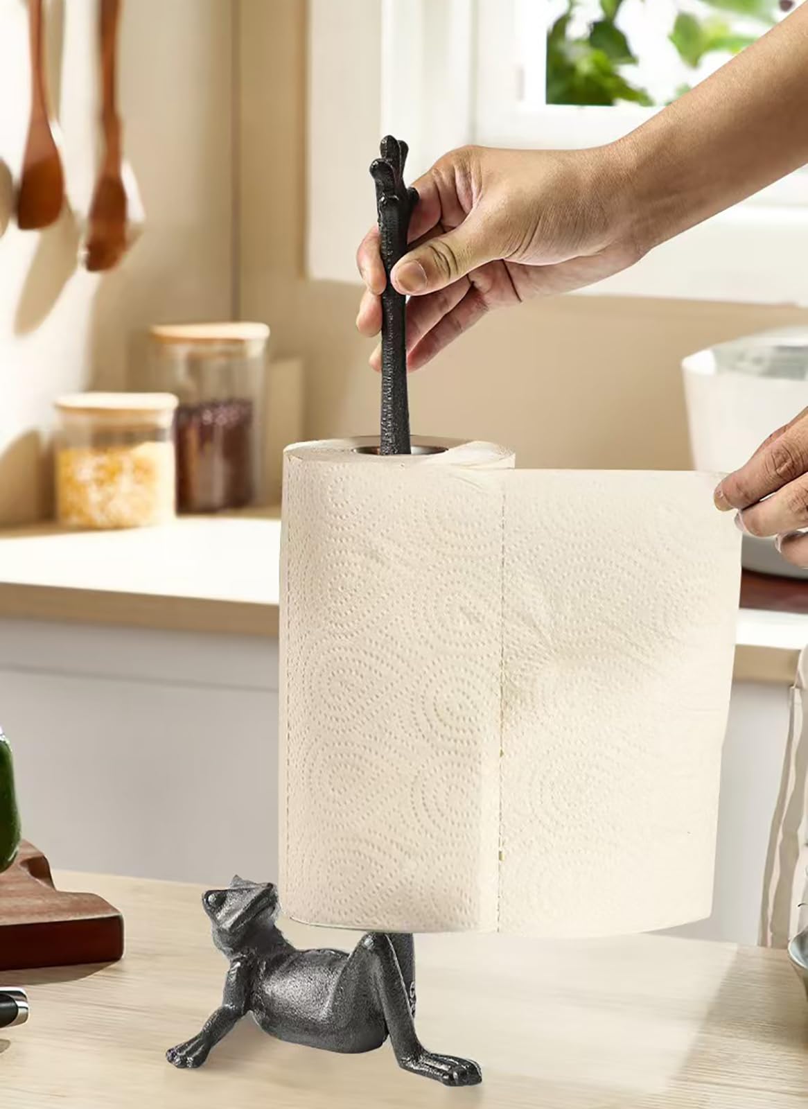 Jeonz versatile holder keeps towels, tissues, or toilet paper neatly within reach.