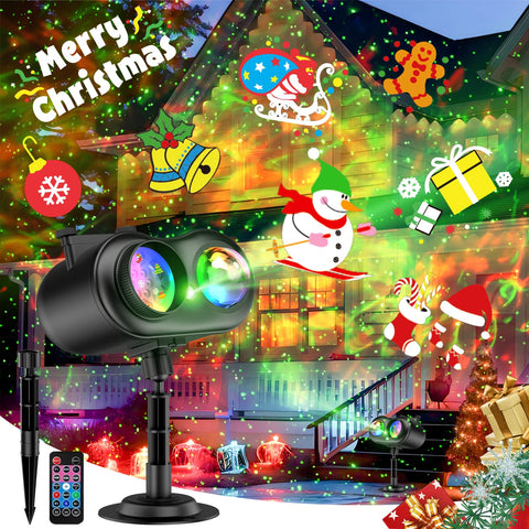 Jepwe Christmas projector in front yard display for festive curb appeal