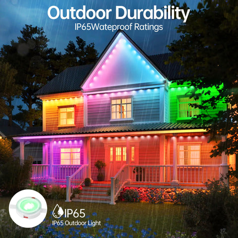 Jeryyen outdoor lights app control interface lets you adjust scenes from your phone.