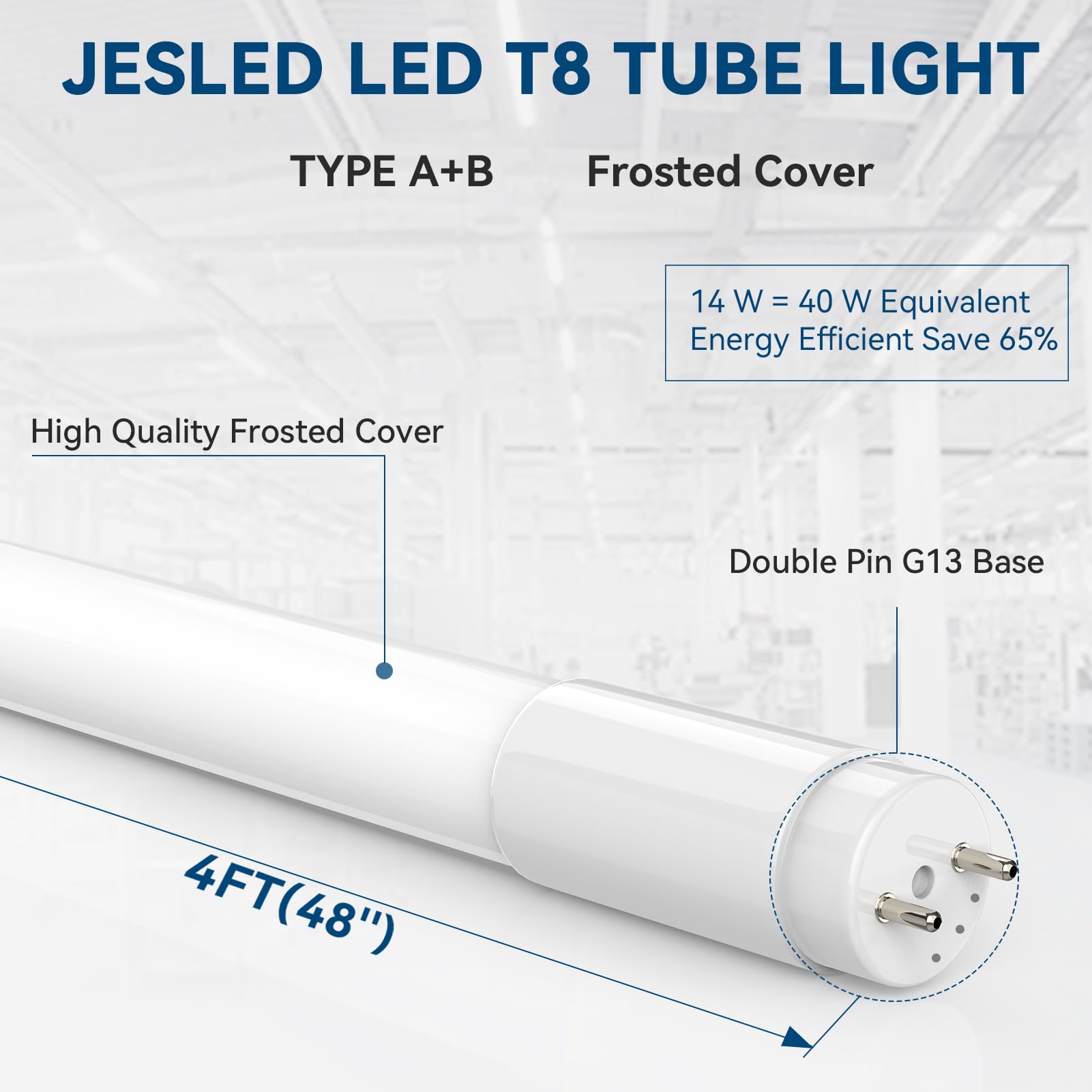 JESLED single- or double-ended connection simplifies retrofits.