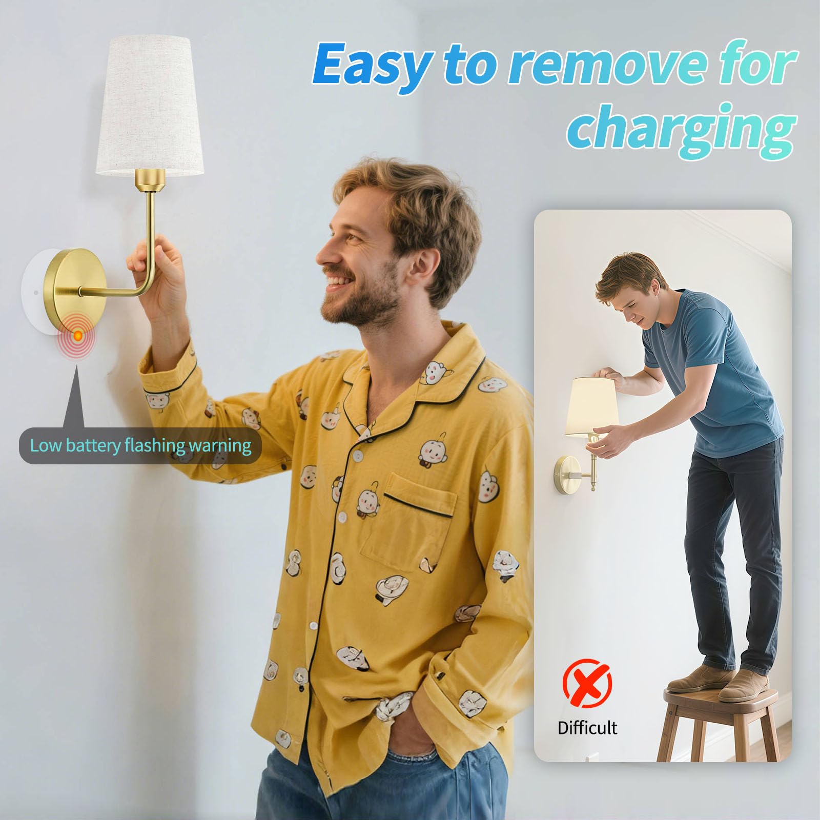 Jesled wall sconce magnetic-installation offers tool-free mounting in minutes.