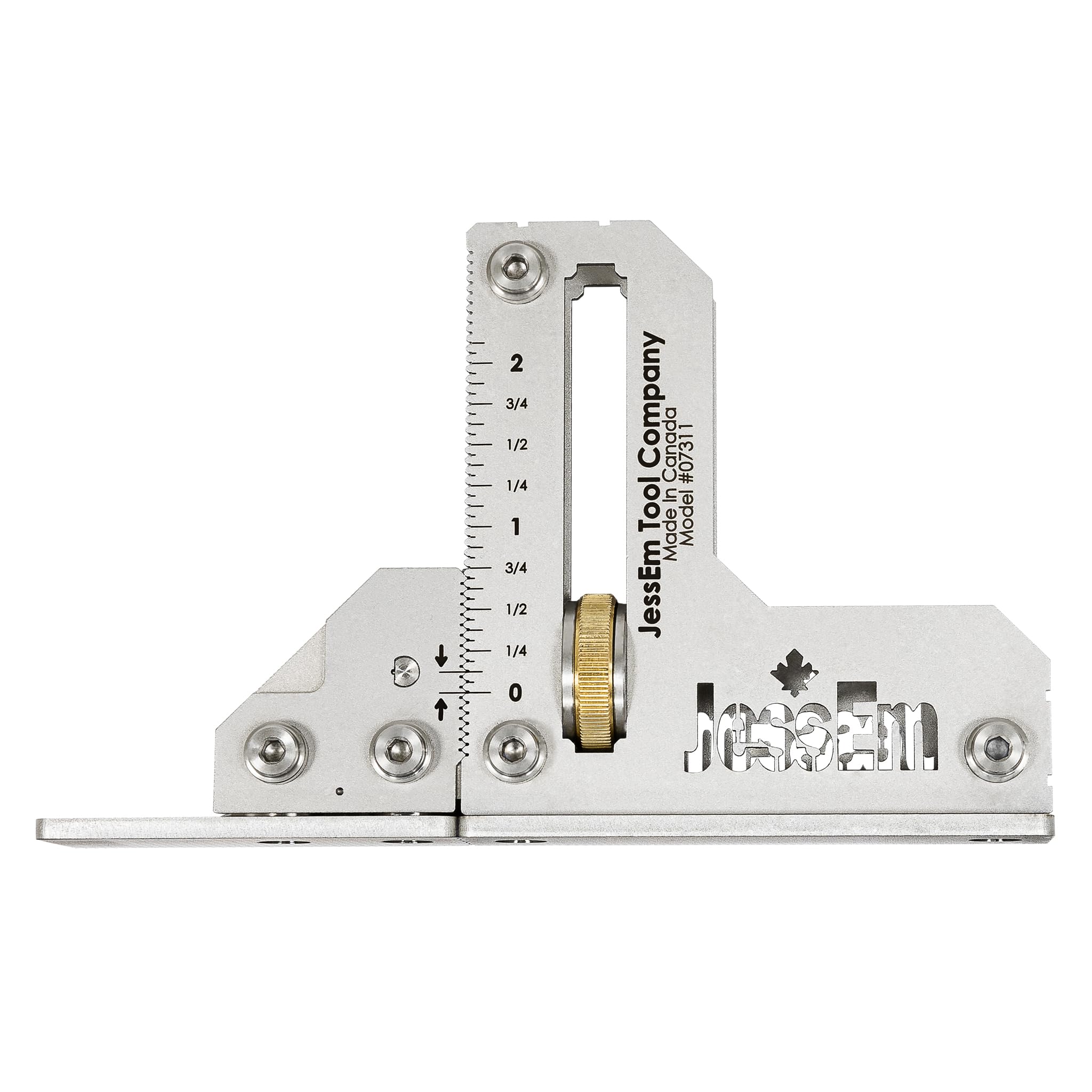 JessEm 07311 front view shows compact imperial gauge for quick settings.