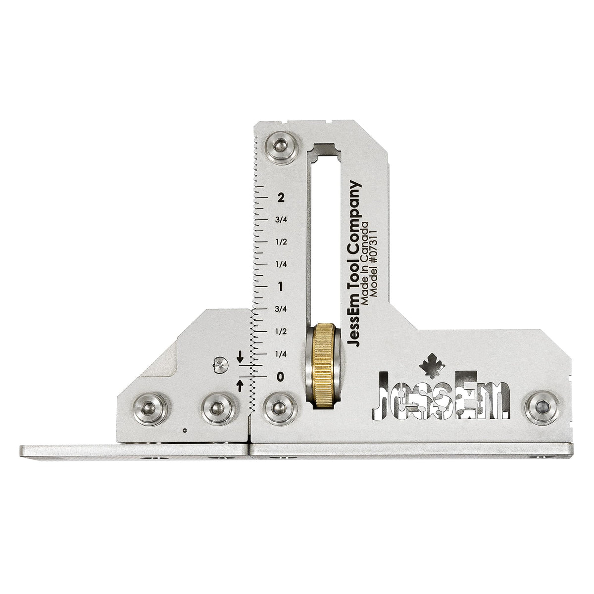 JessEm 07311 front view shows compact imperial gauge for quick settings.