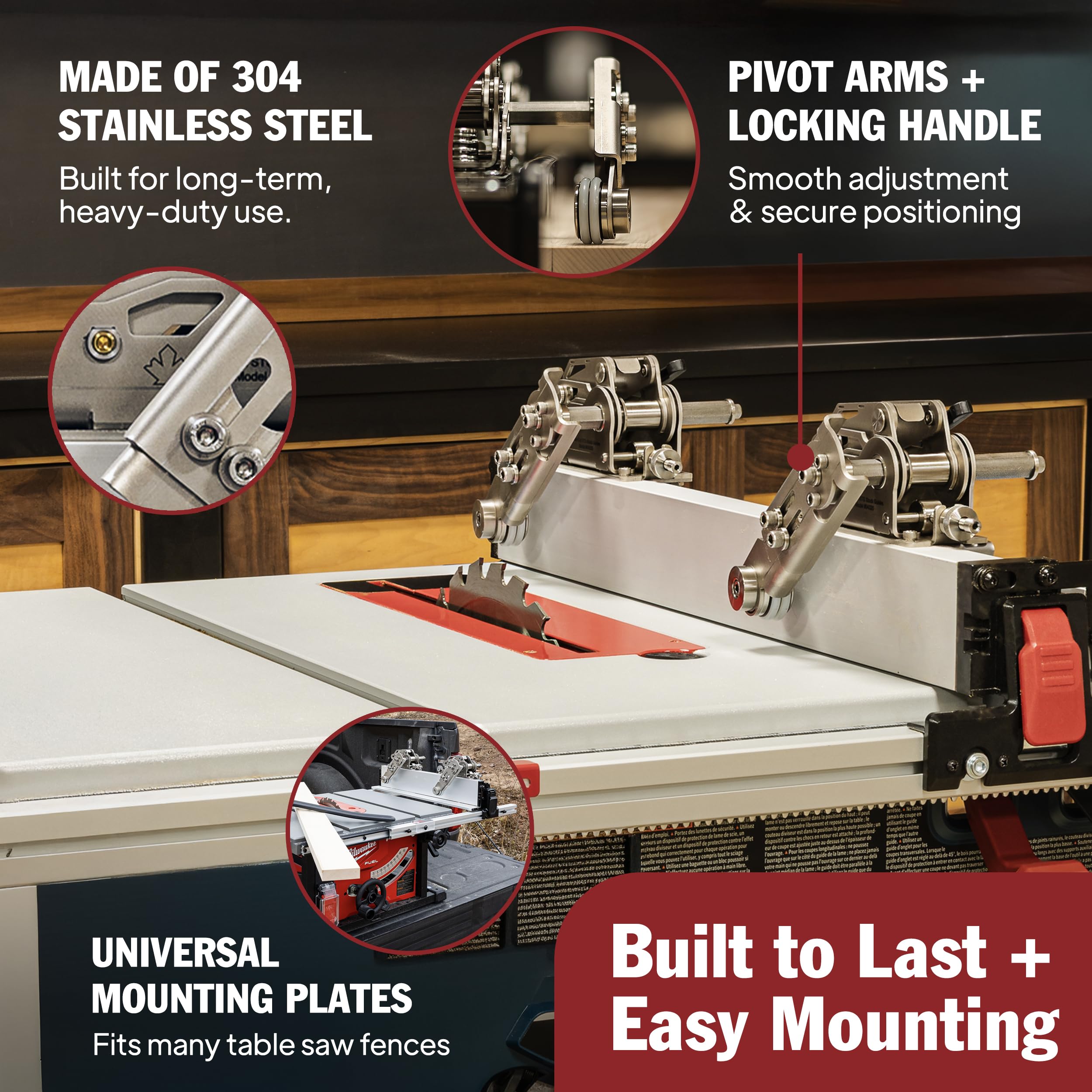 JessEm Clear-Cut STS stock guides demonstrating downforce for stable cuts