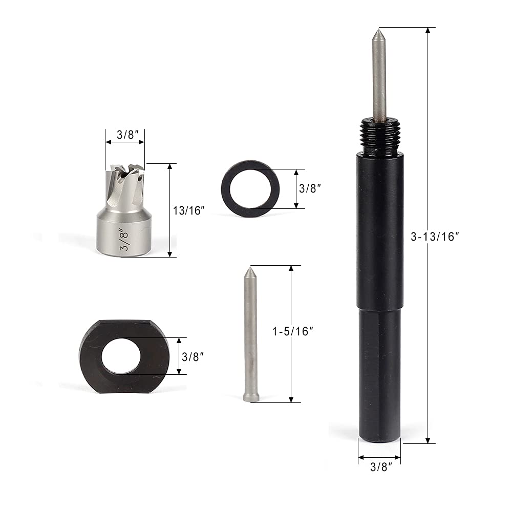 JESTUOUS spot weld cutter 5-pack with center pin ready for fast panel work