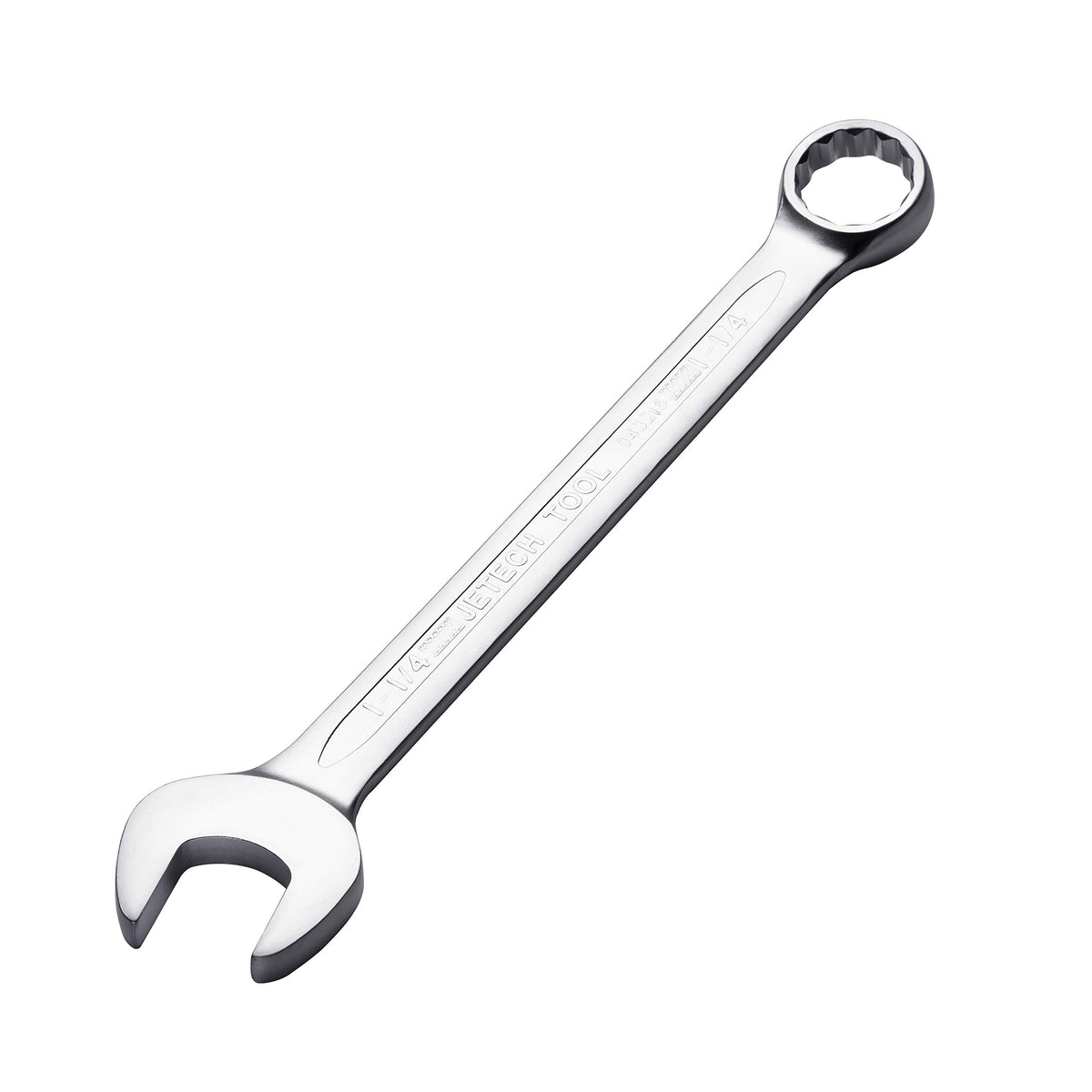 Jetech 1-1/4-inch combo wrench open-end jaw for quick adjustments.