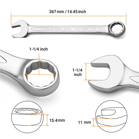 Jetech wrench with sand-blasted finish resists corrosion during heavy use.