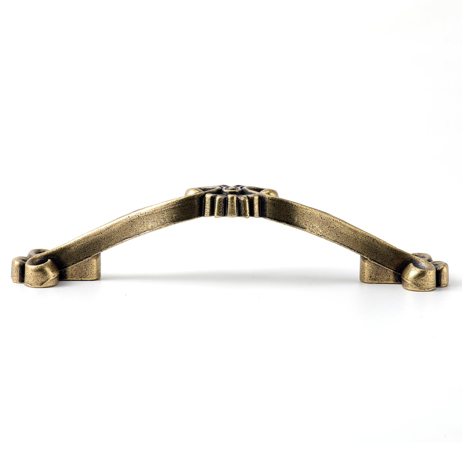 Jetland antique brass cabinet hardware includes mounting screws for quick installation.