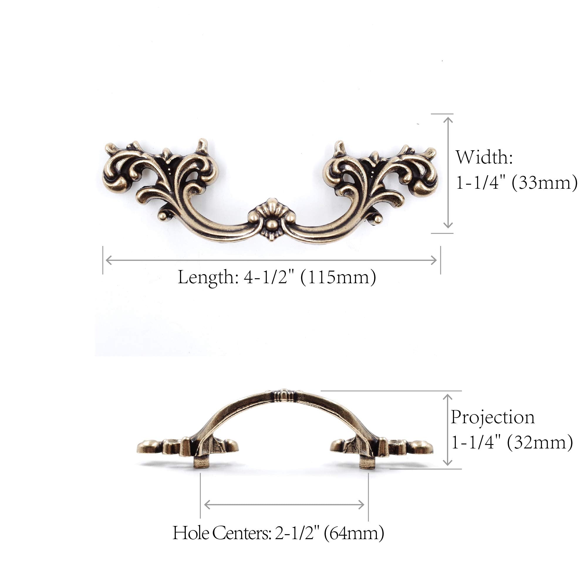 Jetland French Provincial hardware close-up highlighting the zinc alloy build and finish.