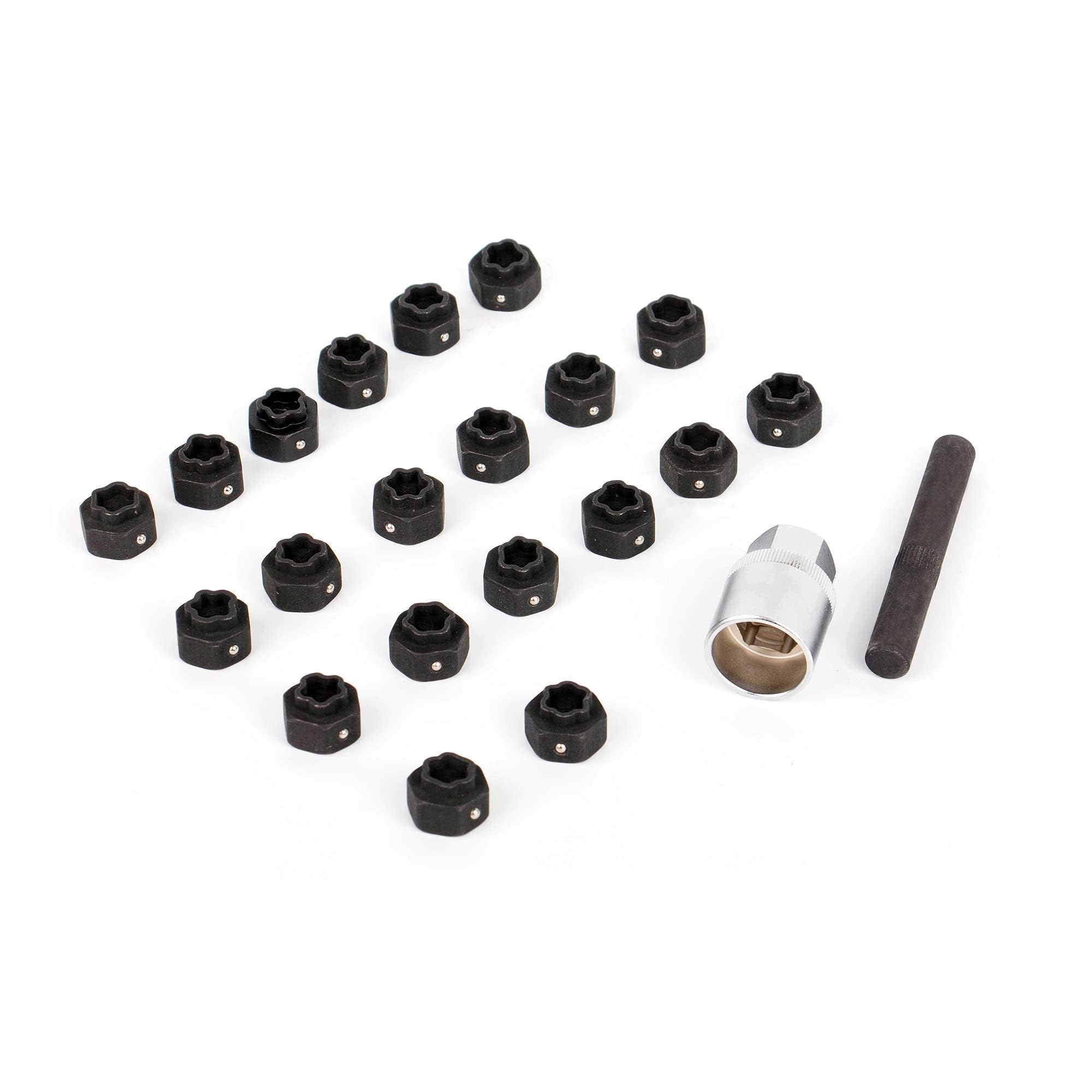 JEUCLEL wheel lock nut kit adapter enables 1/2-inch drive compatibility